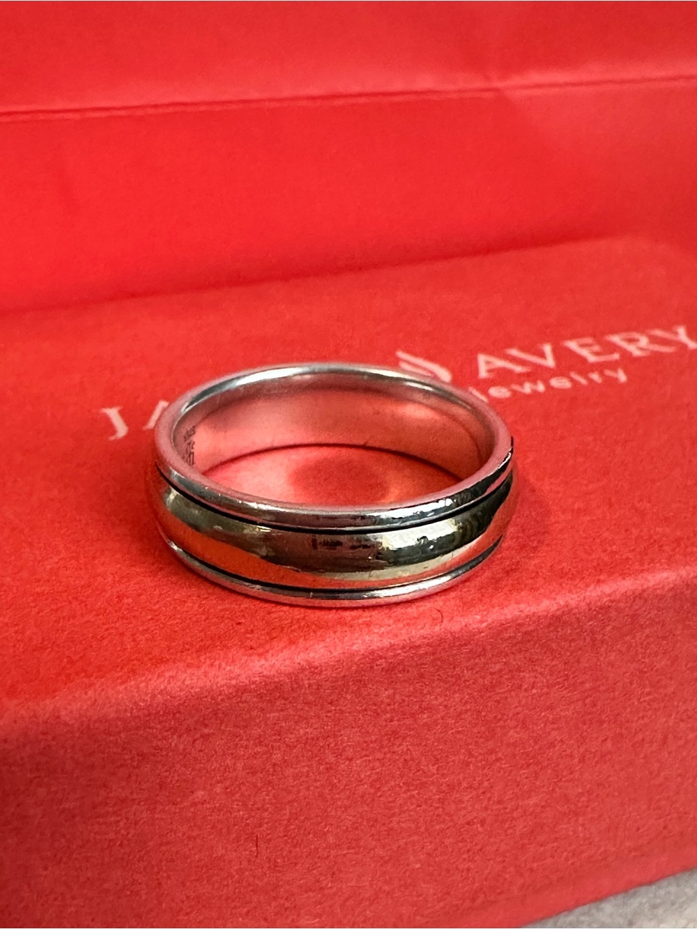 James Avery simplicity wedding gold and silver band - Picture 6 of 8